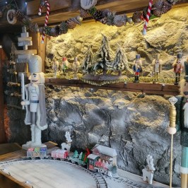 a group of people performing on a counter