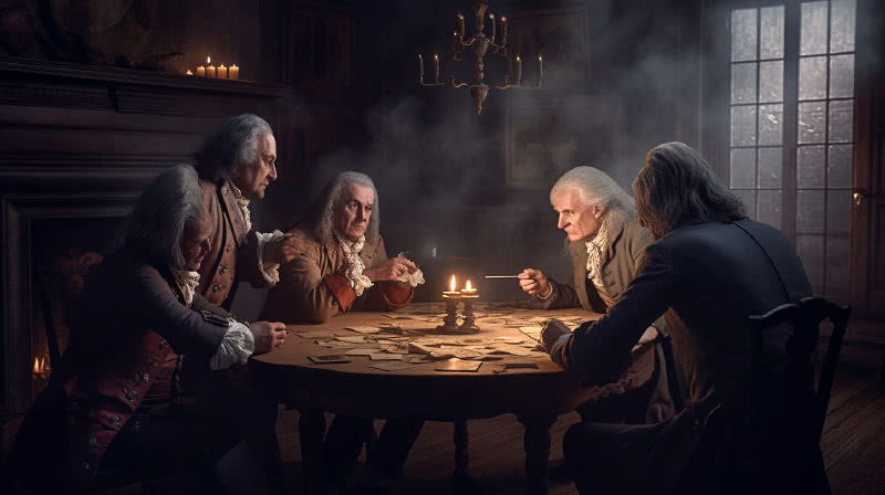 a group of people sitting at a table at the dublin ghost bus tour